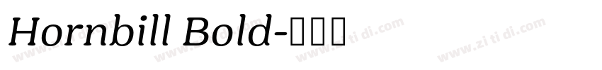 Hornbill Bold字体转换